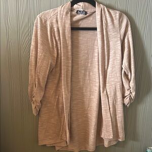 CKW Women's Tan Open Front Cardigan